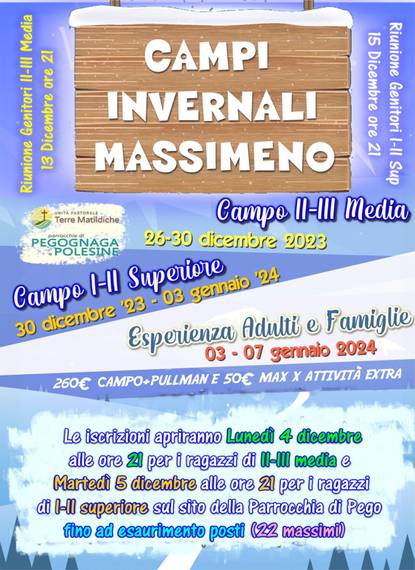Campo invernale 2023 /2024